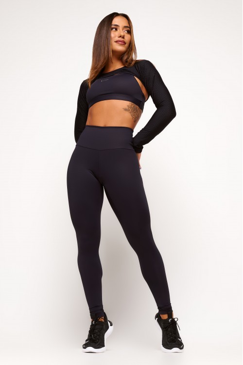 Calça Legging Tech-Run Preta E-Run