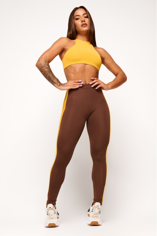 Calça Legging Marrom Belt