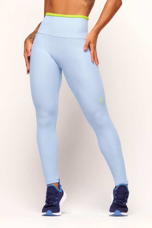Calça Legging Azul com Blackout Synchrony