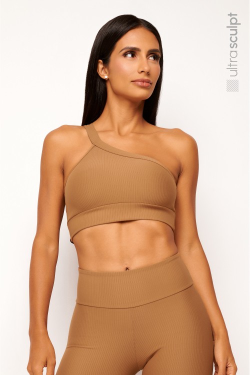 Top One Shoulder Ultra Sculpt Mocha