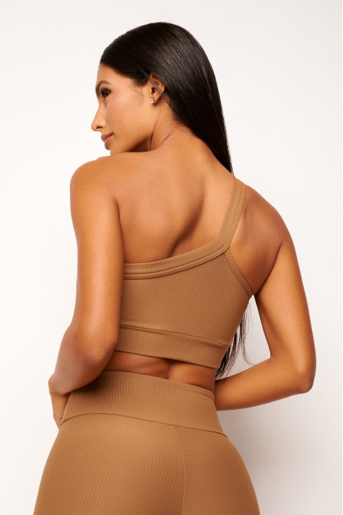 Top One Shoulder Ultra Sculpt Mocha