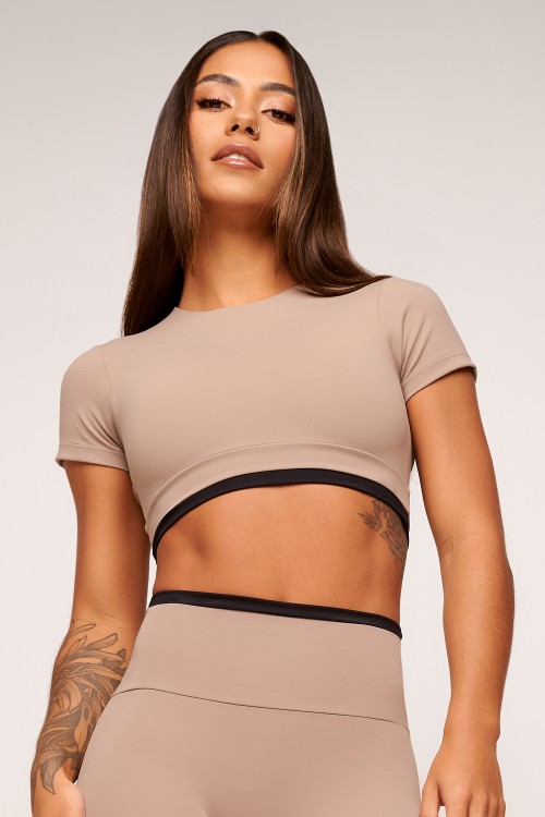 Top Cropped Marrom Balance